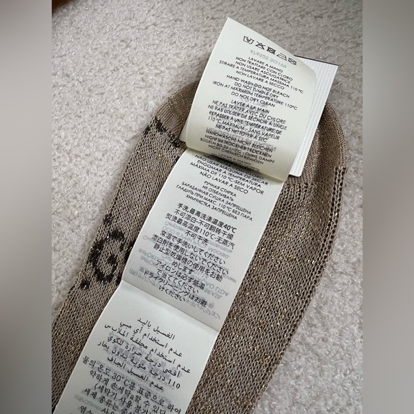 Gucci socks with lurex brand new logo monogram Supreme GG shimmer - Picture 5 of 7